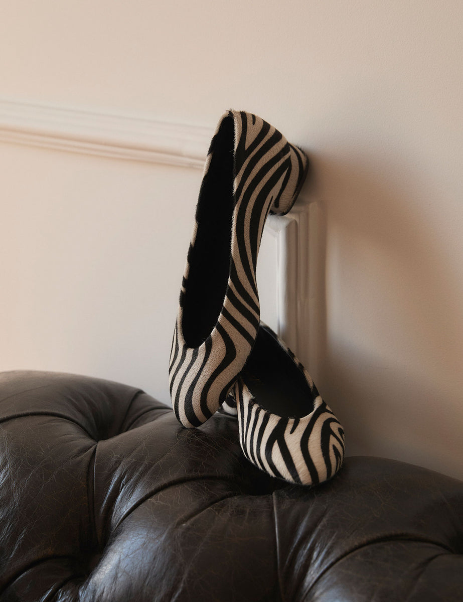 Alice Zebra Ballet Flats by PARIS/64