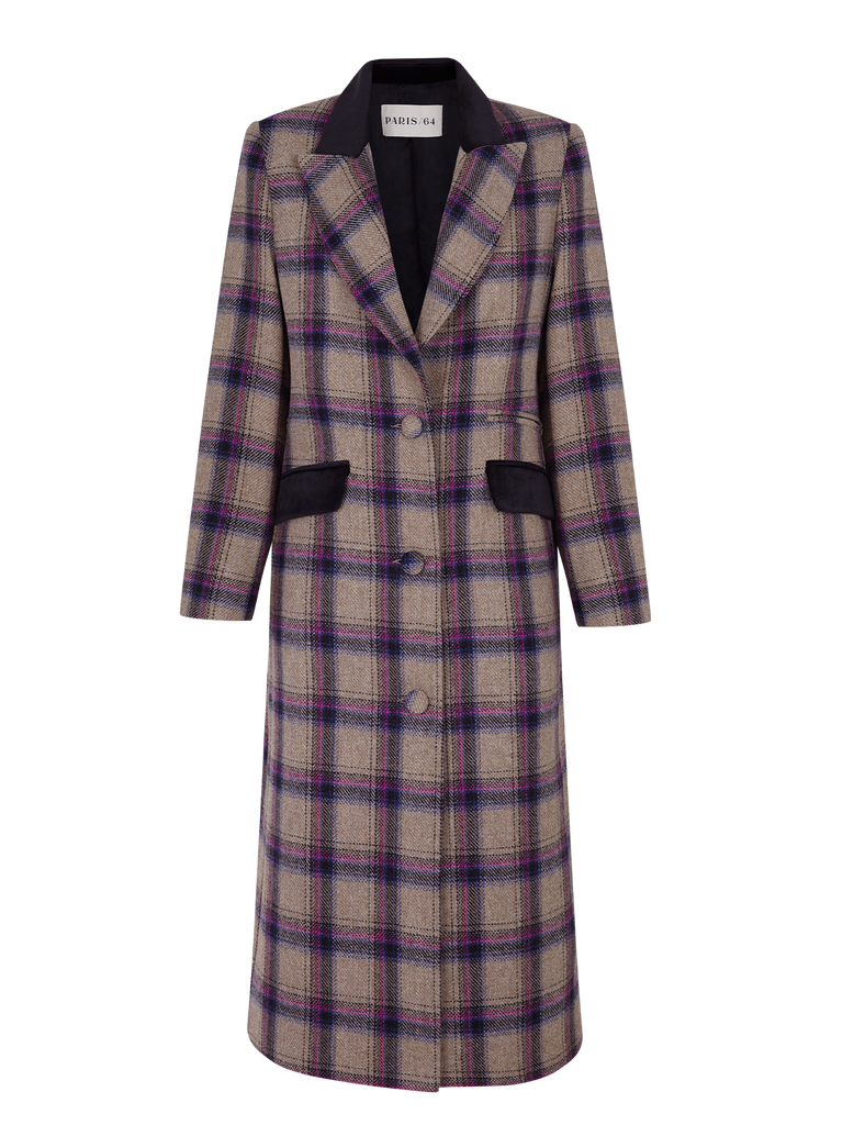 Abrigo Dominique Grey & Purple PARIS/64