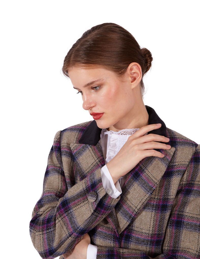 Abrigo Dominique Grey & Purple PARIS/64