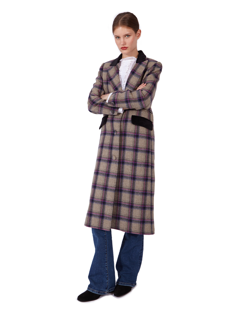 Abrigo Dominique Grey & Purple PARIS/64