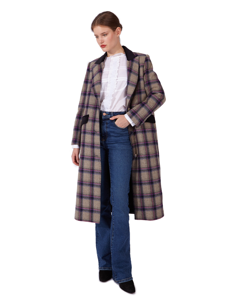 Abrigo Dominique Grey & Purple PARIS/64