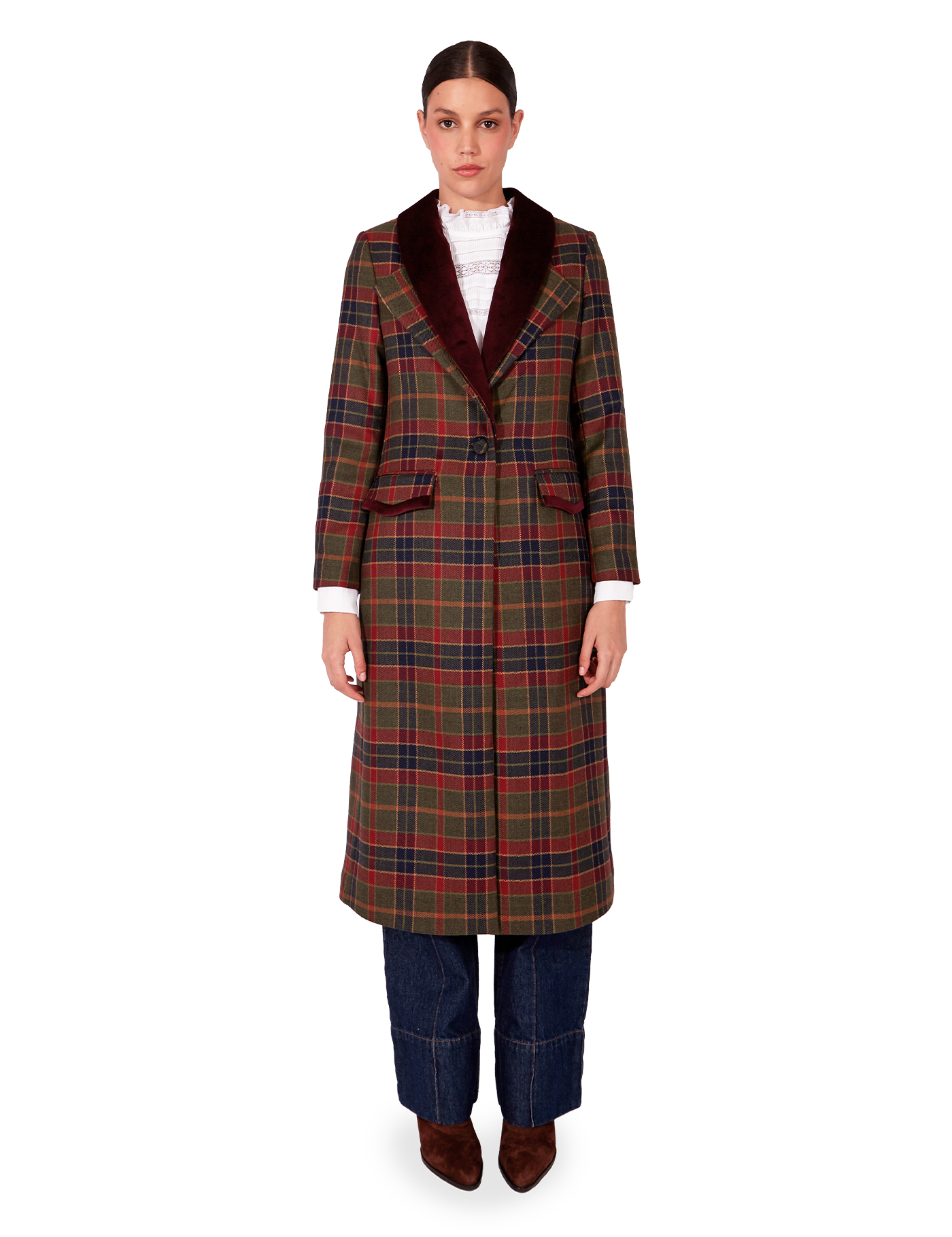 Odette Green & Red Coat by PARIS/64