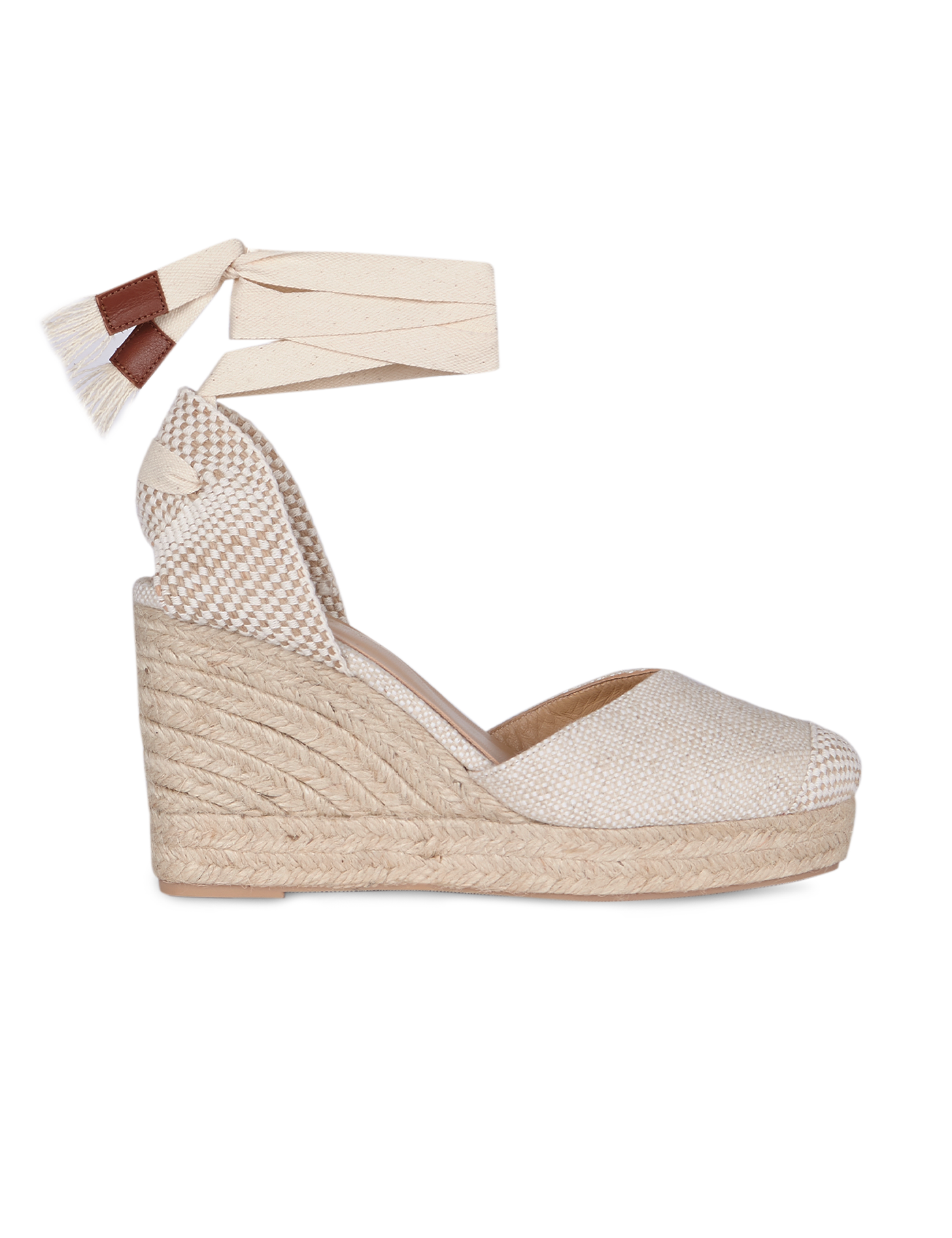 Espadrilles Bianca Rafia Chocolate Heel 9 cm by PARIS 64