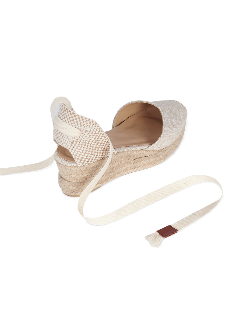 Alpargata Mini Bianca Rafia & Chocolate - PARIS/64