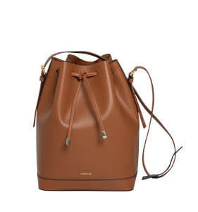 Leather Bucket Bag - Leather Pouch with Drawstring. Leather Shoulder Bag, Bucket Bag Women. 100% Cow Leather Handmade in Greece.