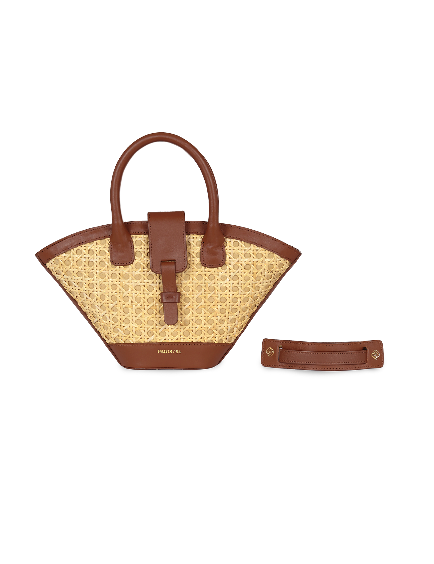 Mini Lumière Ratán & Chocolate Bag by PARIS/64 Mini Lumière Ratán & Chocolate Bag by PARIS/64