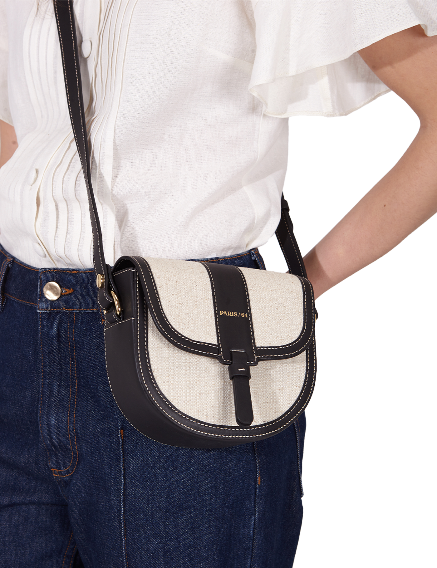 PARIS/64 Windsor Rafia ショルダー ハンド バッグ レザー PARIS/64 Windsor Rafia ショルダー ハンド バッグ レザー