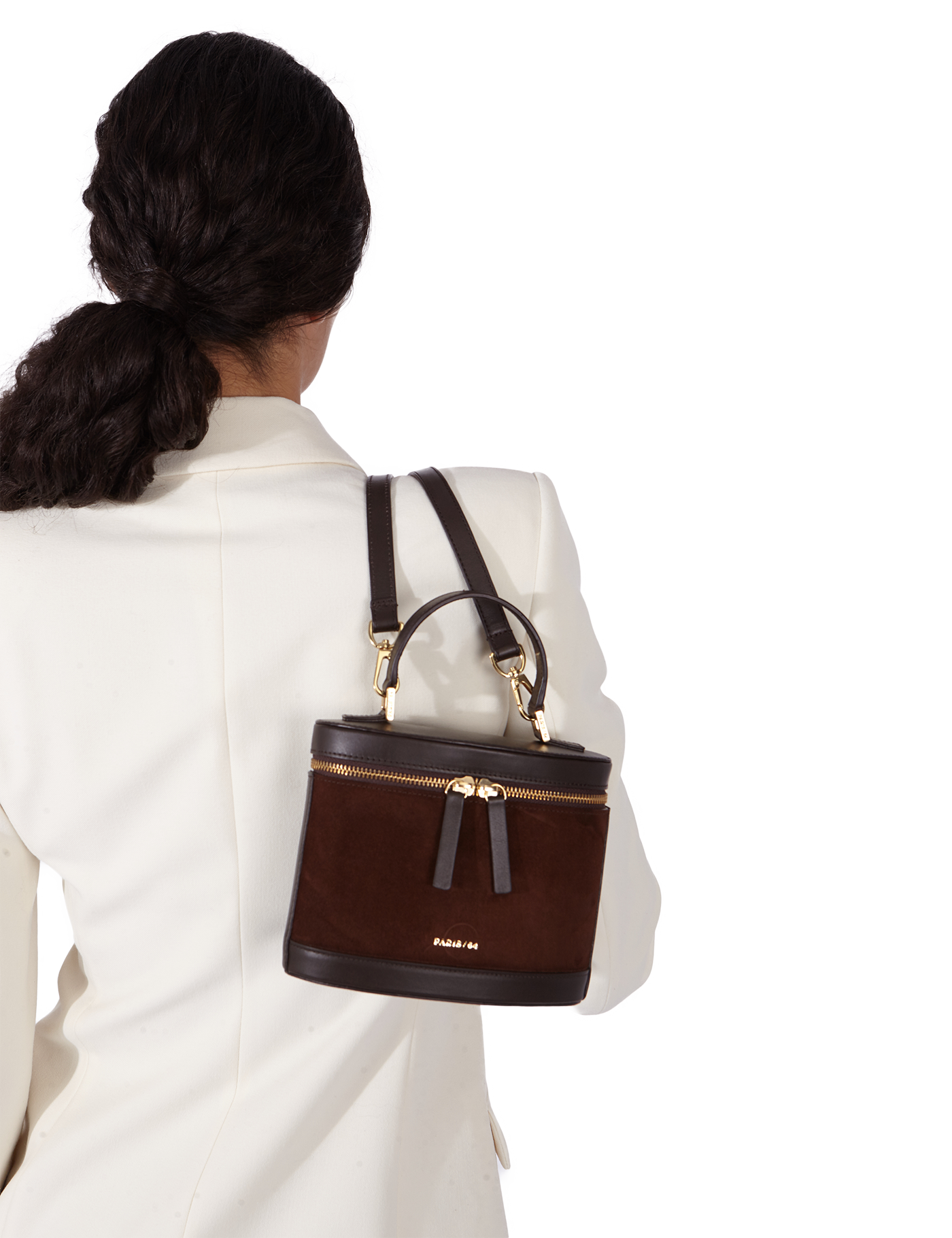 【新品未使用】PARIS/64 レザー バケットバッグ ブラウン Prismatic Ante Cacao & Brown Bag by PARIS/64