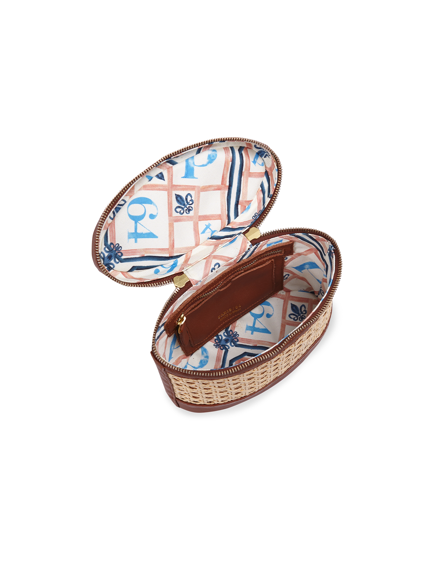 PARIS/64 Prismatic Ratán&Chocolateかごバッグ