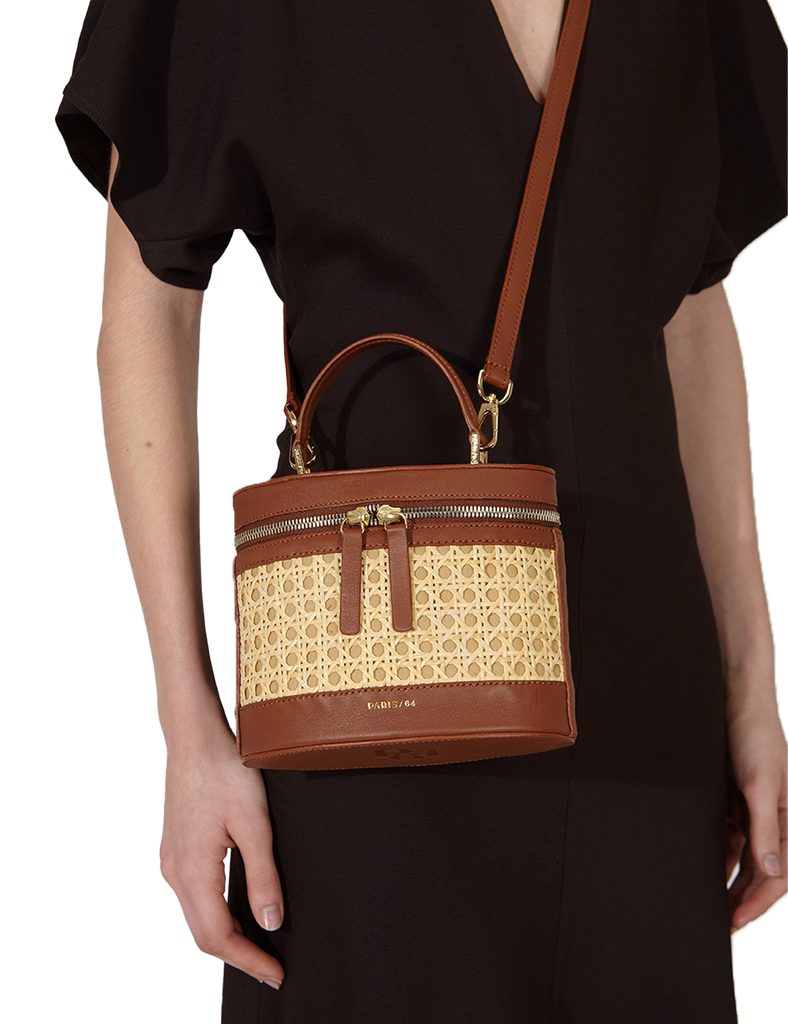 Bolso Prismatic Ratán & Chocolate - PARIS/64