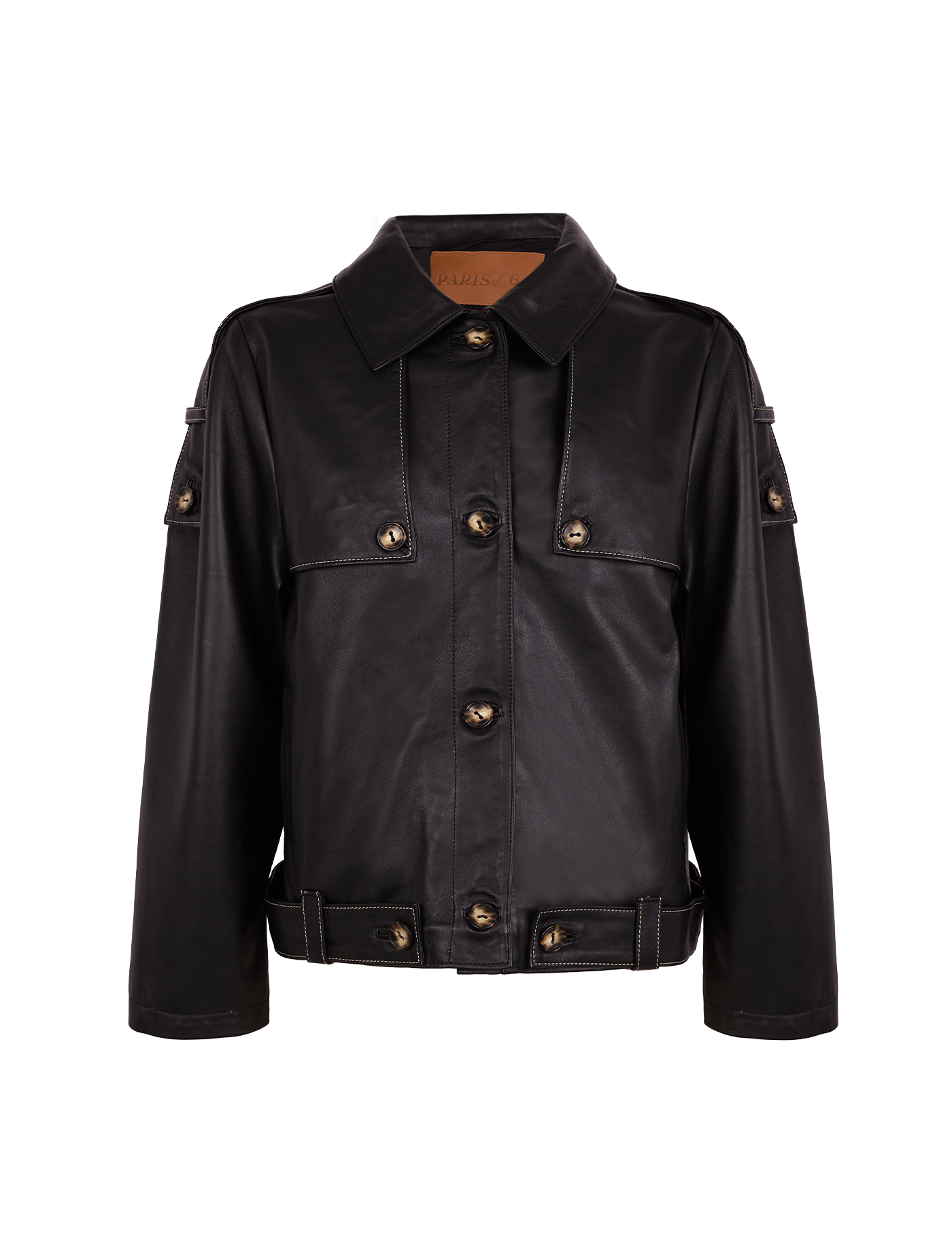 René Black Leather Jacket by PARIS/64
