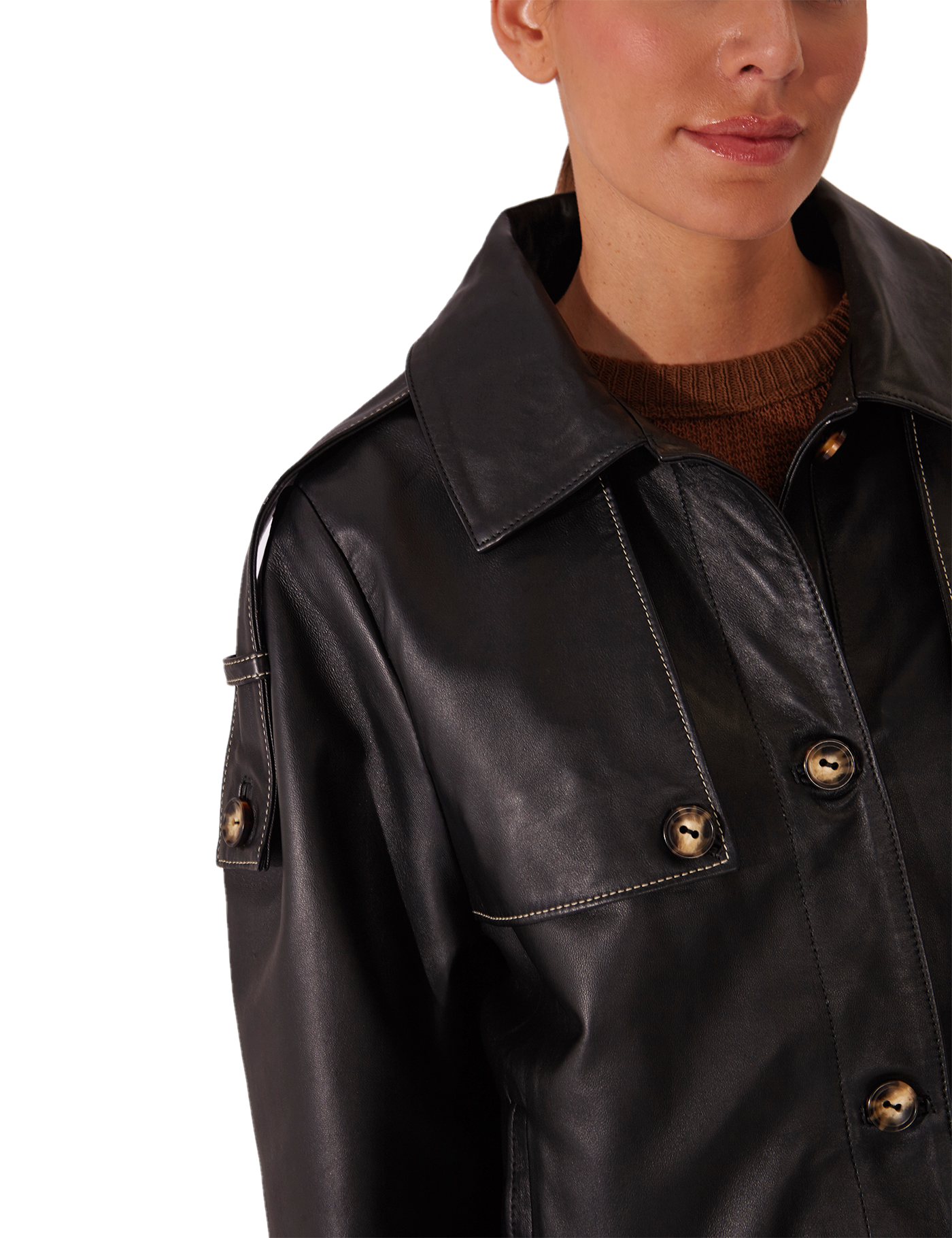 René Black Leather Jacket by PARIS/64