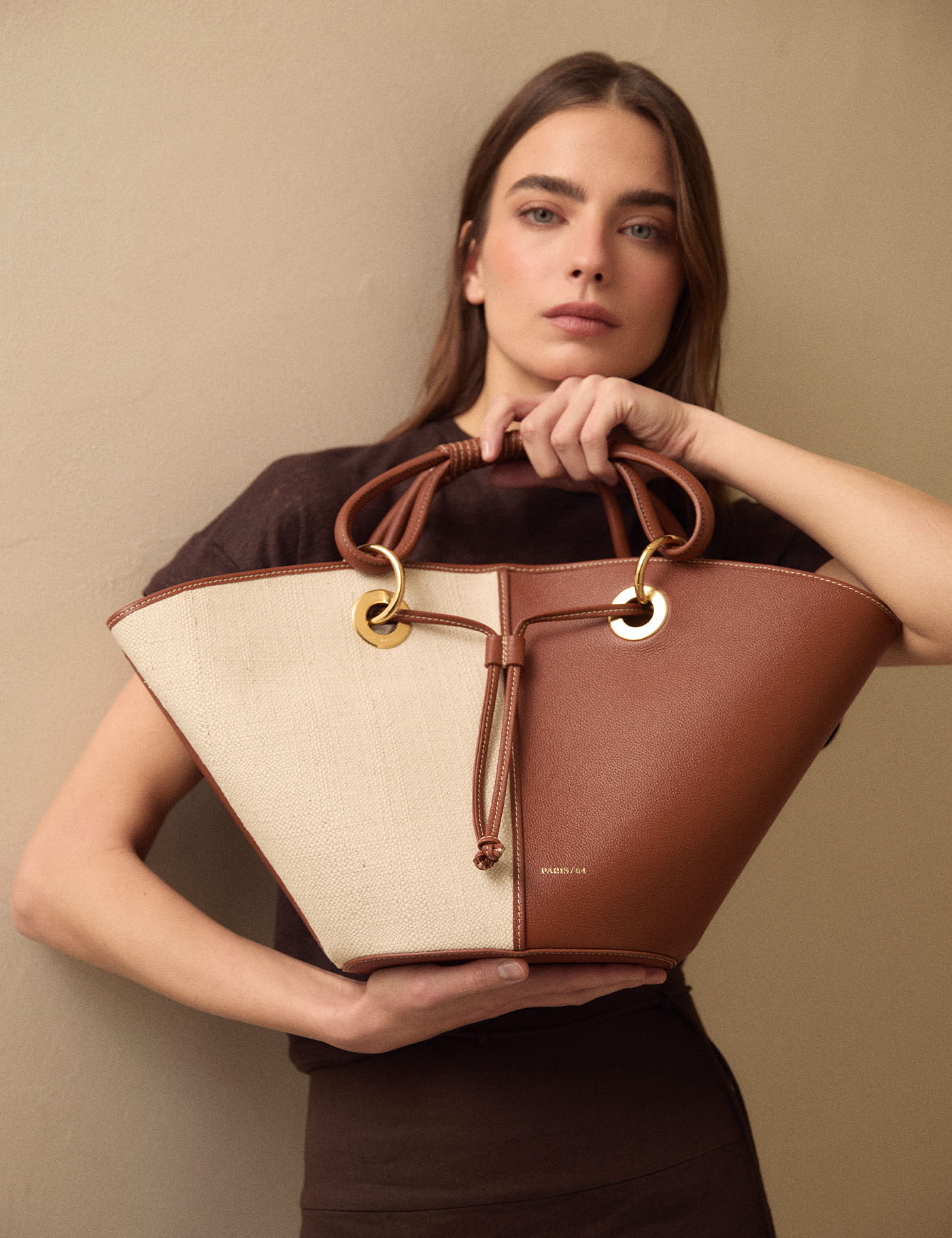 Bolso Fleur Rafia & Chocolate by PARIS/64
