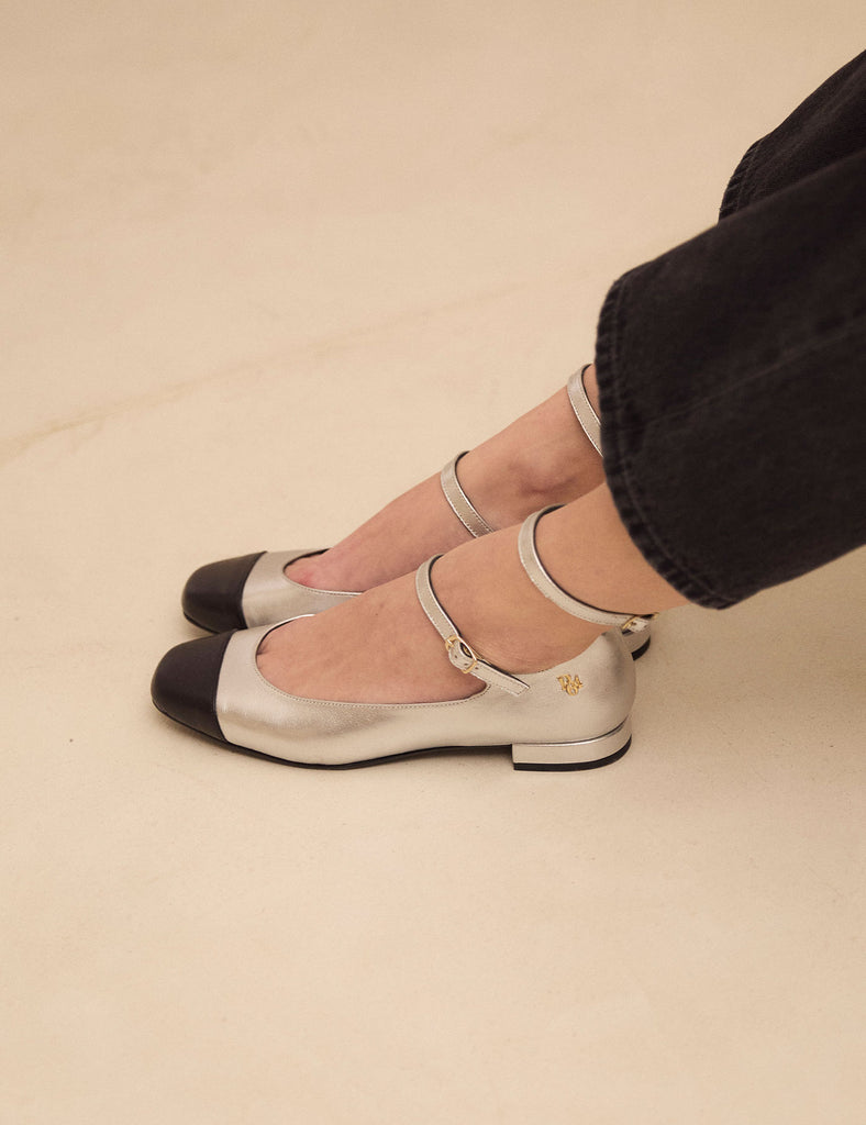 Mary Jane Daphne Silver Black - PARIS/64