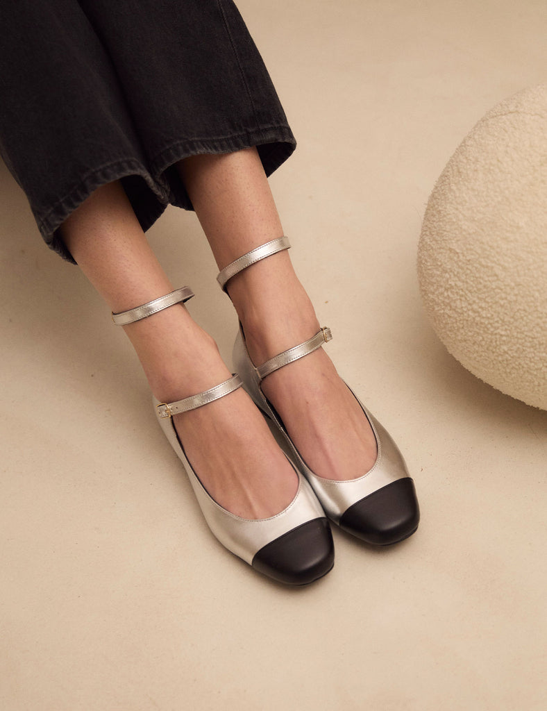 Mary Jane Daphne Silver Black - PARIS/64