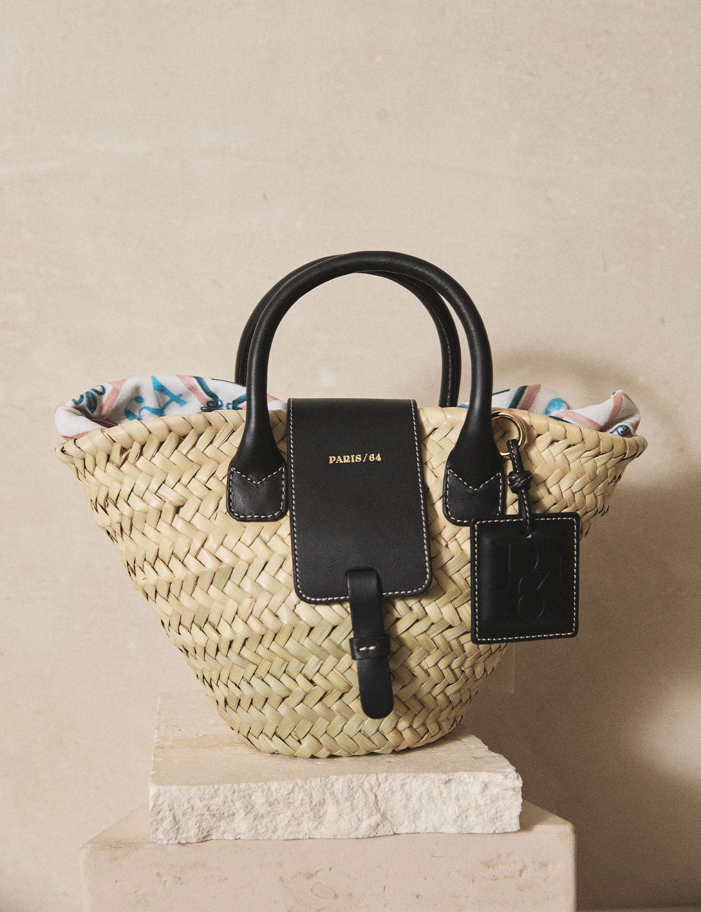 【美品】PARIS/64 バスケットバッグ mini-capazo-oh-la-la-black-