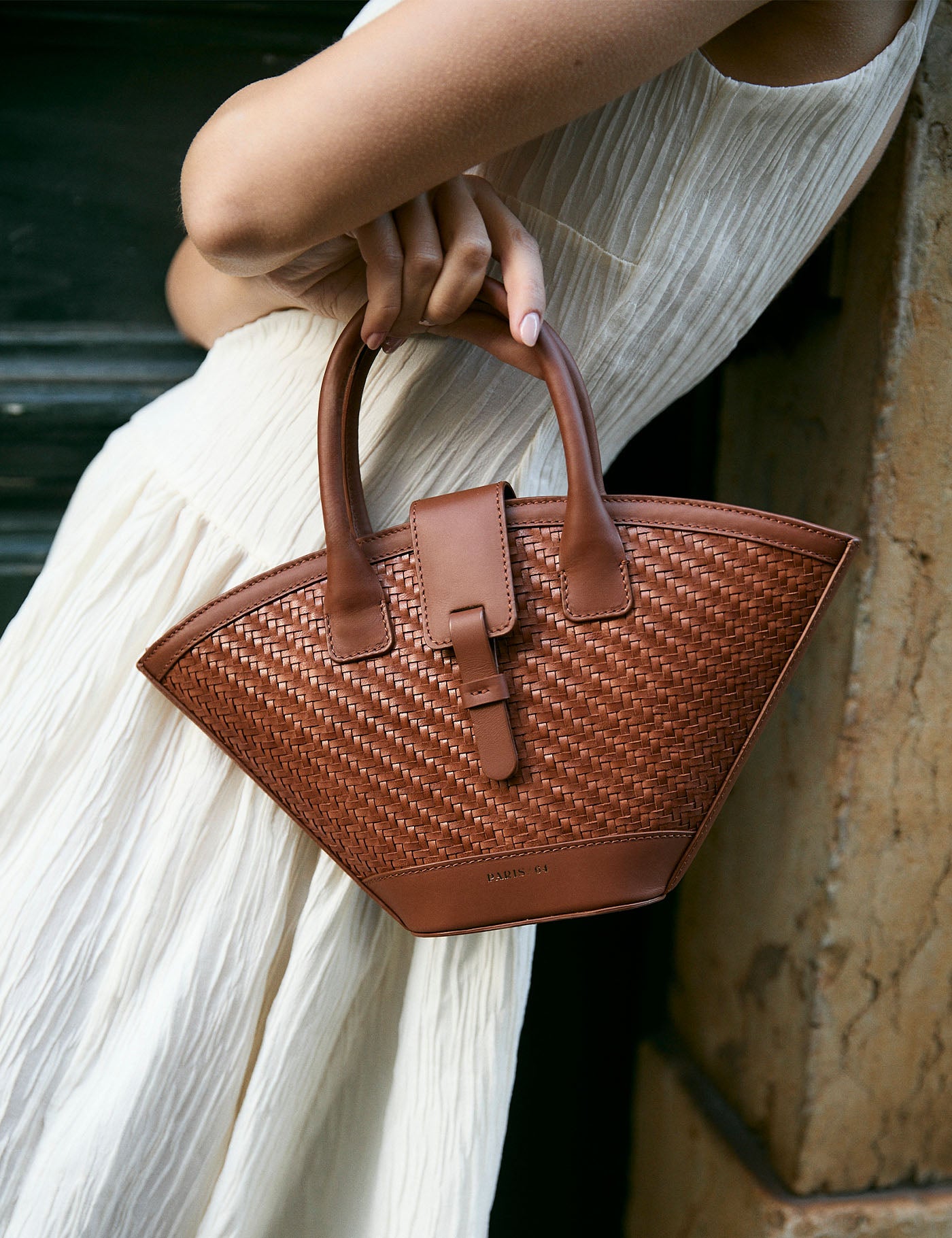 PARIS/64 レザーショルダーバッグ ブラウン　PARIS64 Mini Lumière Provence Brown Bag by PARIS/64