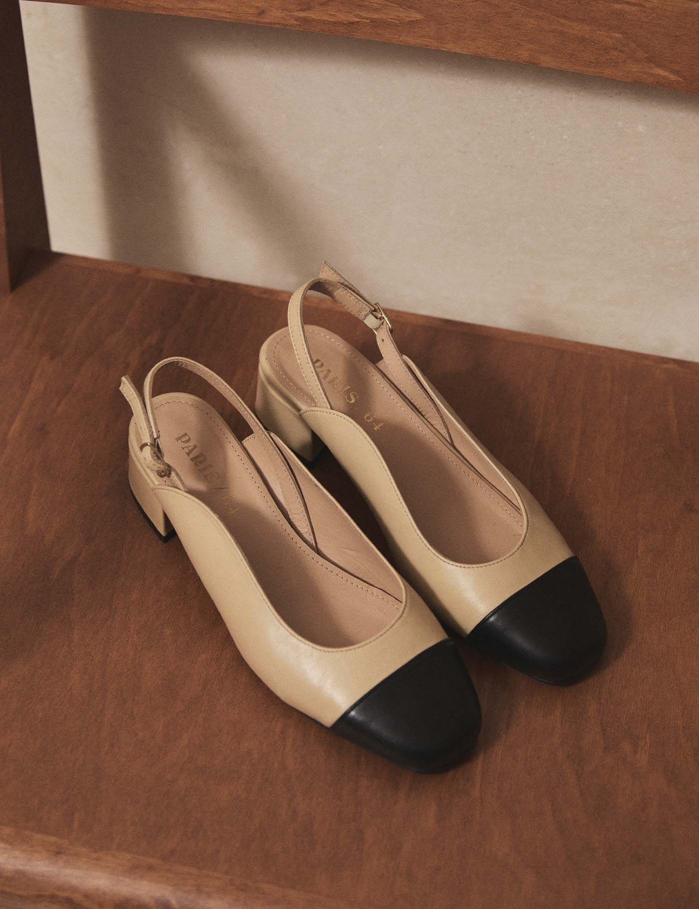 Daphne Stiletto Cream & Black by PARIS/64 Daphne Stiletto Cream & Black by PARIS/64