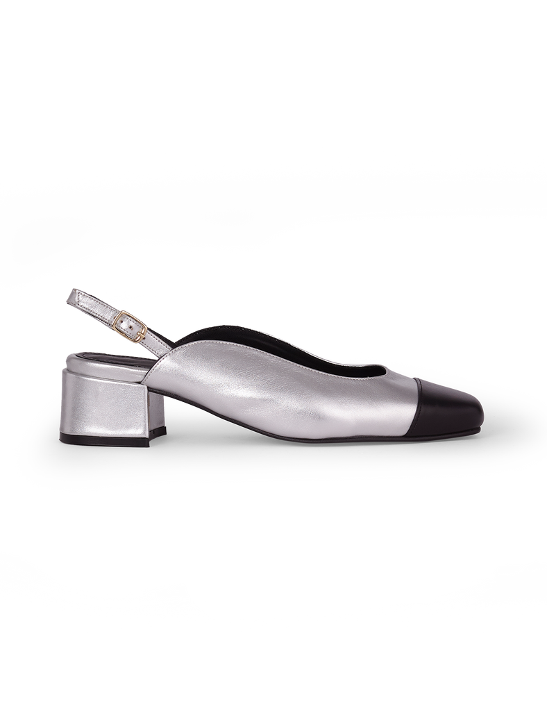 Stiletto Daphne Silver Black - PARIS/64