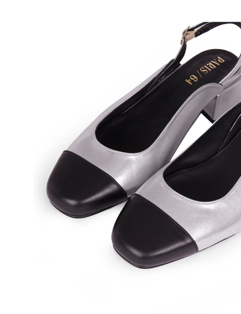 Stiletto Daphne Silver Black - PARIS/64