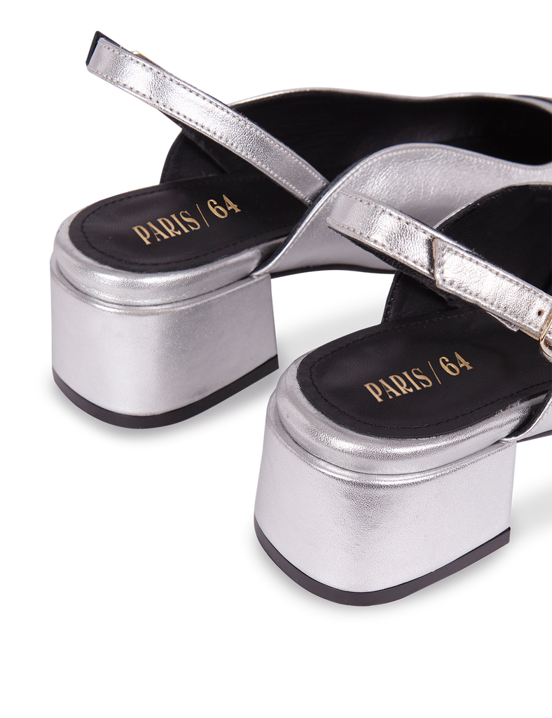 Stiletto Daphne Silver Black - PARIS/64