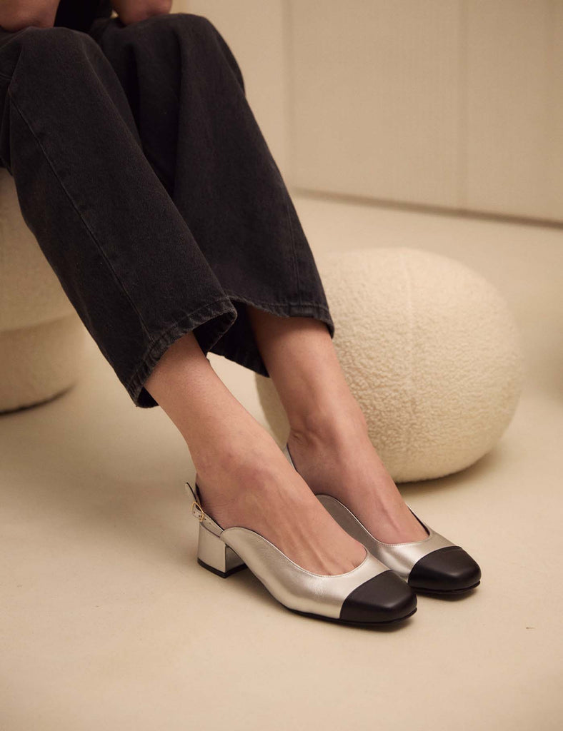 Stiletto Daphne Silver Black - PARIS/64