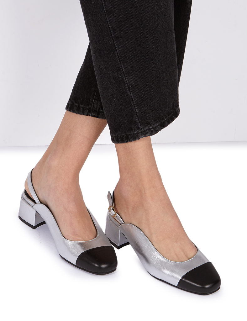 Stiletto Daphne Silver Black - PARIS/64