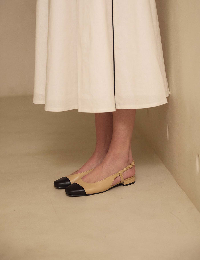 Stiletto Mini Daphne Cream Black - PARIS/64