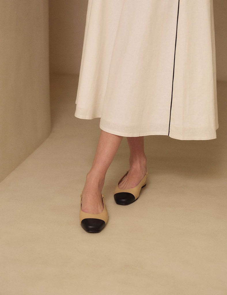 Stiletto Mini Daphne Cream Black - PARIS/64