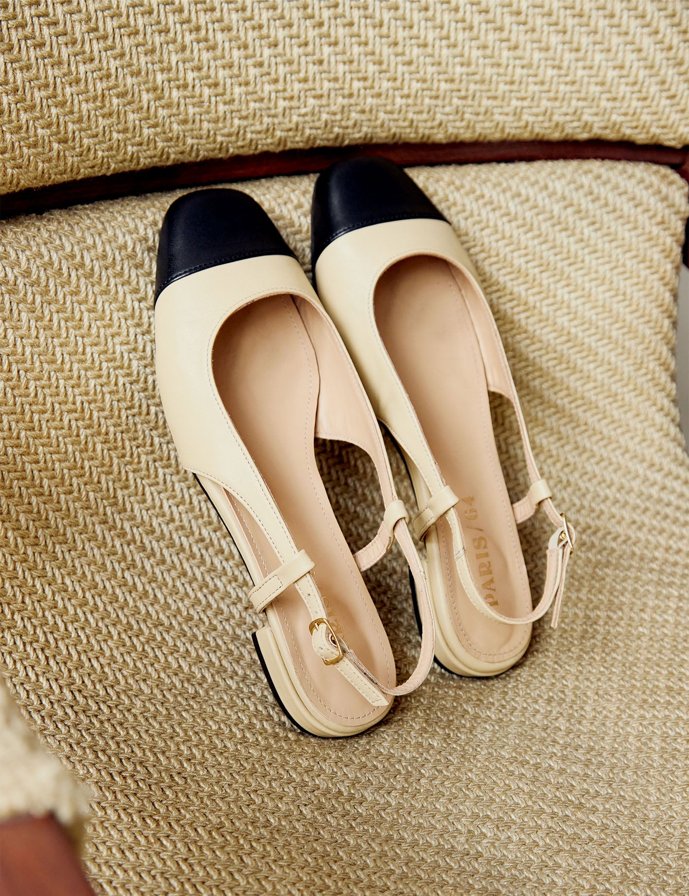 Mini Daphne Stiletto Cream & Black by PARIS/64