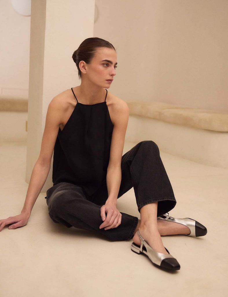 Stiletto Mini Daphne Silver Black - PARIS/64