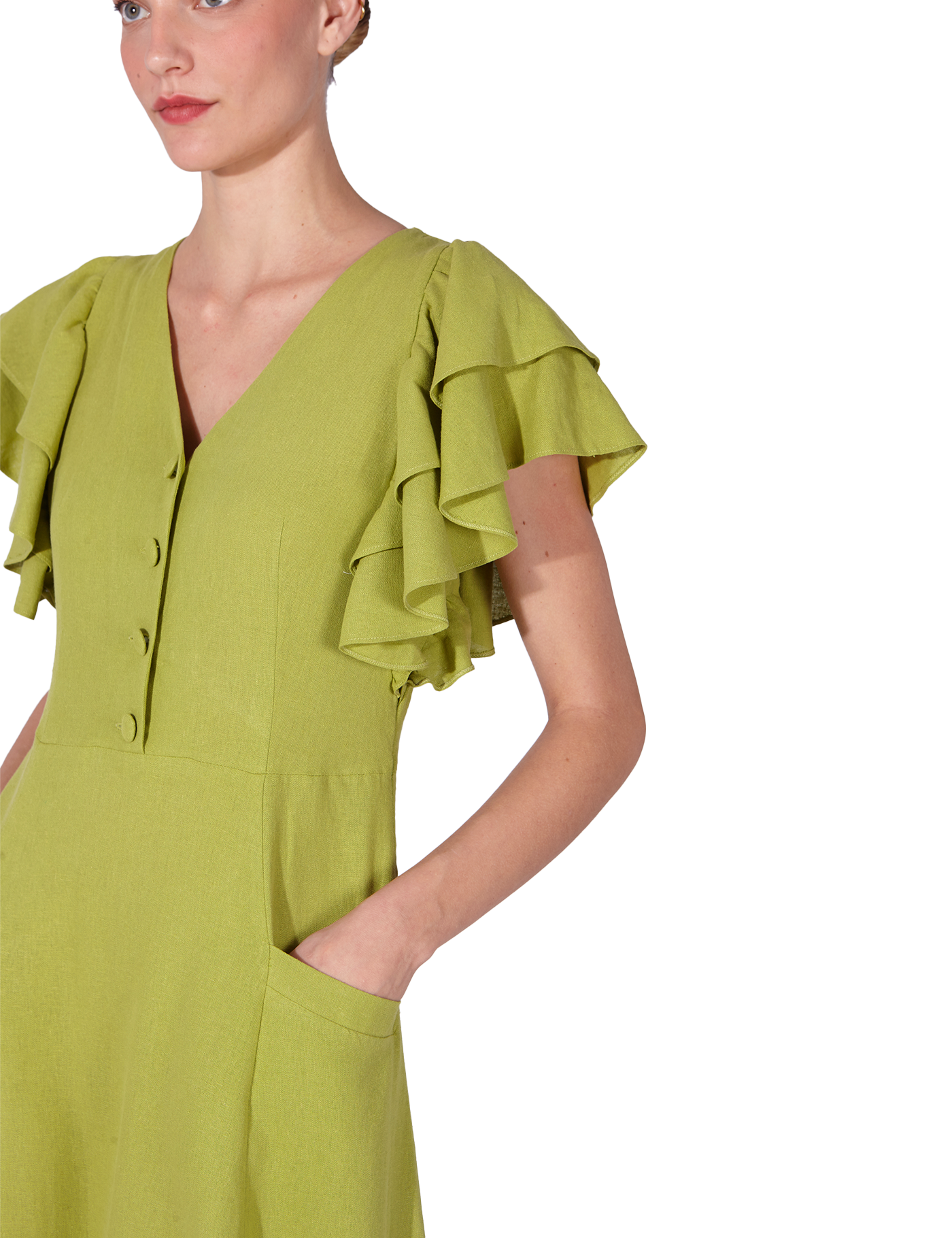 Manuela Pistache Dress by PARIS/64
