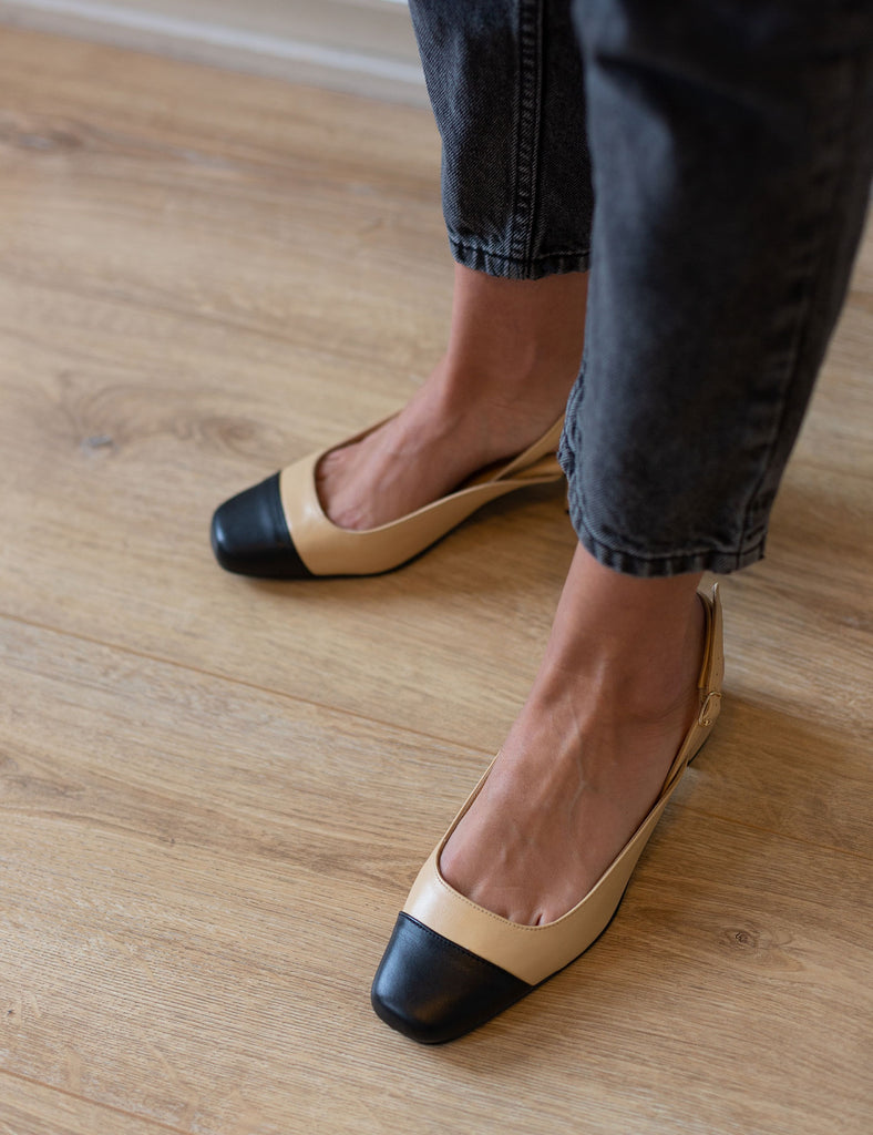 Stiletto Daphne Cream & Black - PARIS/64